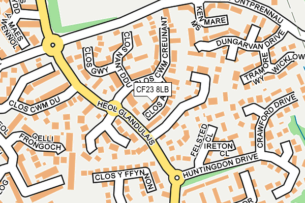 CF23 8LB map - OS OpenMap – Local (Ordnance Survey)