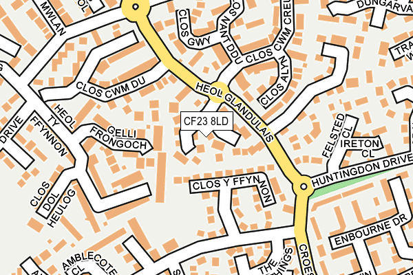 CF23 8LD map - OS OpenMap – Local (Ordnance Survey)