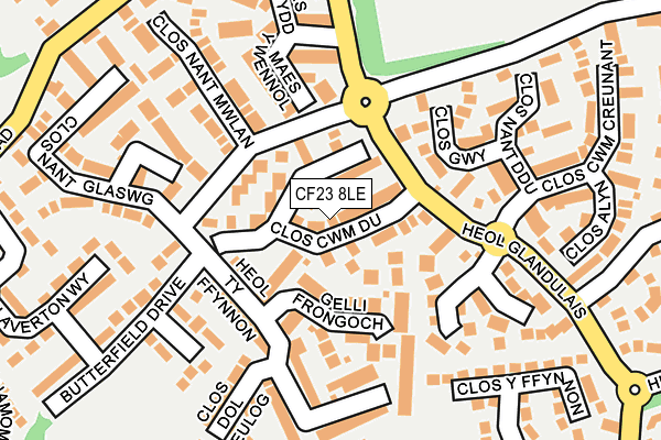 CF23 8LE map - OS OpenMap – Local (Ordnance Survey)