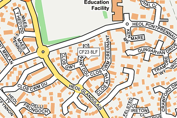 CF23 8LF map - OS OpenMap – Local (Ordnance Survey)