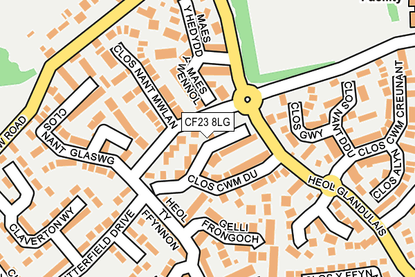 CF23 8LG map - OS OpenMap – Local (Ordnance Survey)