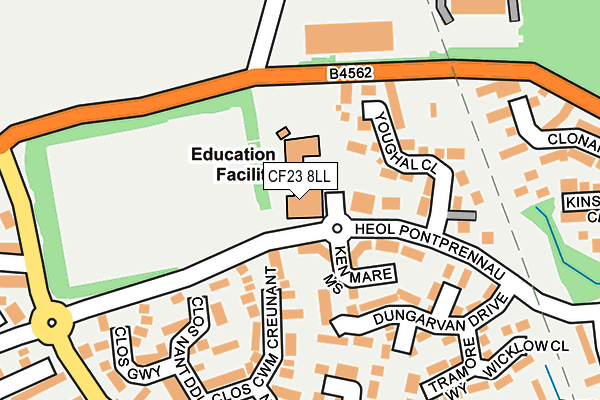 CF23 8LL map - OS OpenMap – Local (Ordnance Survey)