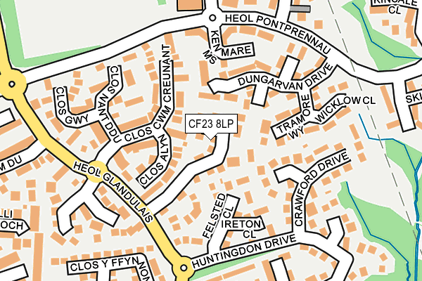 CF23 8LP map - OS OpenMap – Local (Ordnance Survey)