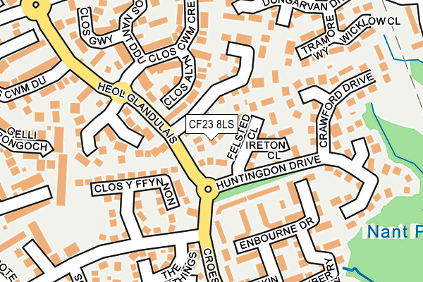 CF23 8LS map - OS OpenMap – Local (Ordnance Survey)
