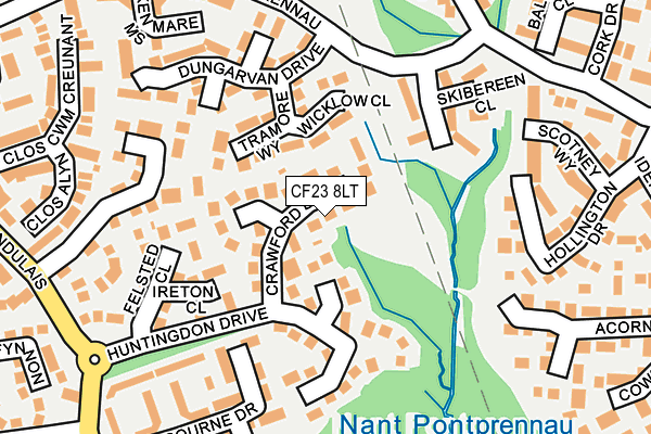 CF23 8LT map - OS OpenMap – Local (Ordnance Survey)