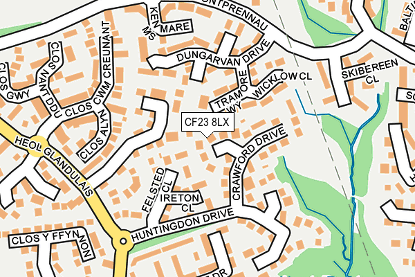 CF23 8LX map - OS OpenMap – Local (Ordnance Survey)