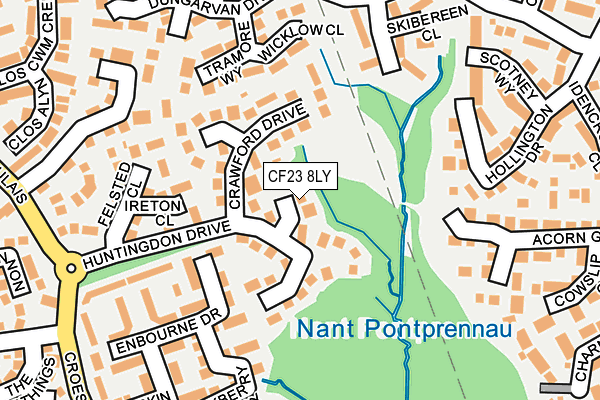 CF23 8LY map - OS OpenMap – Local (Ordnance Survey)