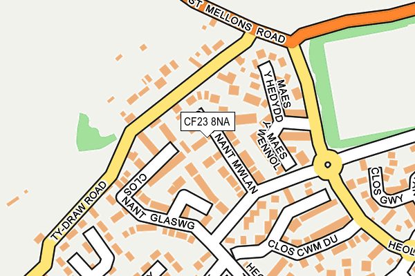 CF23 8NA map - OS OpenMap – Local (Ordnance Survey)