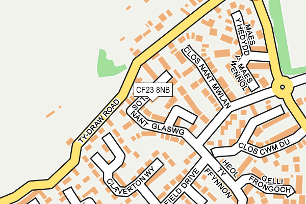 CF23 8NB map - OS OpenMap – Local (Ordnance Survey)