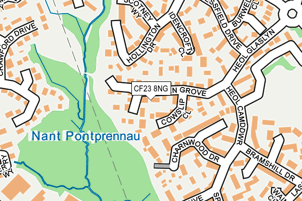 CF23 8NG map - OS OpenMap – Local (Ordnance Survey)