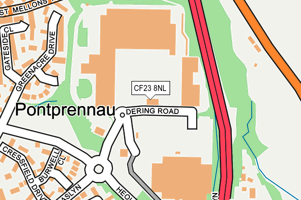 CF23 8NL map - OS OpenMap – Local (Ordnance Survey)