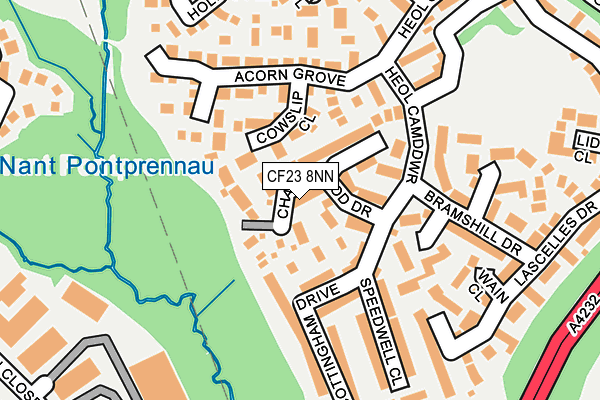CF23 8NN map - OS OpenMap – Local (Ordnance Survey)