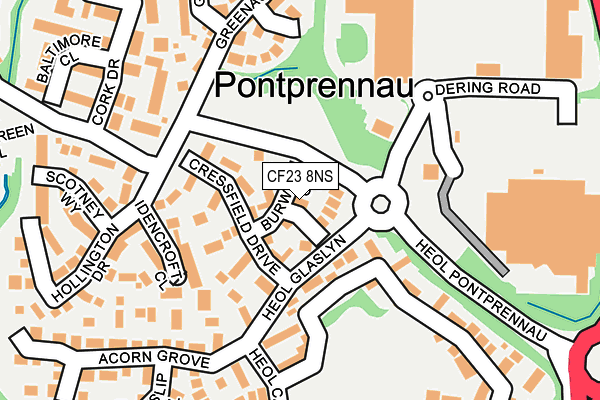 CF23 8NS map - OS OpenMap – Local (Ordnance Survey)