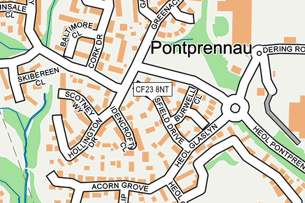 CF23 8NT map - OS OpenMap – Local (Ordnance Survey)