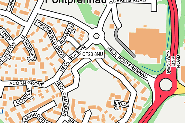 CF23 8NU map - OS OpenMap – Local (Ordnance Survey)