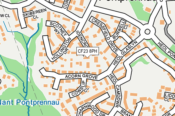 CF23 8PH map - OS OpenMap – Local (Ordnance Survey)