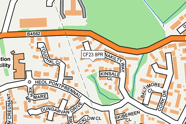 CF23 8PR map - OS OpenMap – Local (Ordnance Survey)
