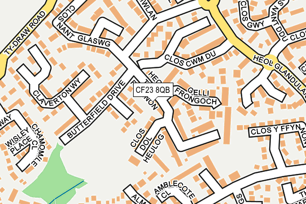 CF23 8QB map - OS OpenMap – Local (Ordnance Survey)