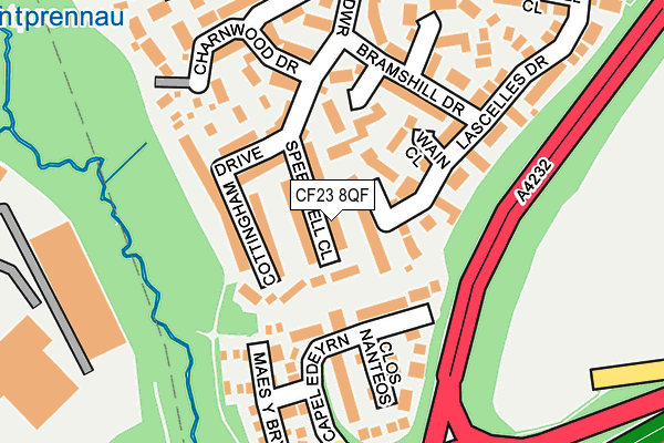 CF23 8QF map - OS OpenMap – Local (Ordnance Survey)