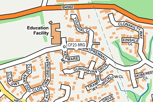 CF23 8RG map - OS OpenMap – Local (Ordnance Survey)
