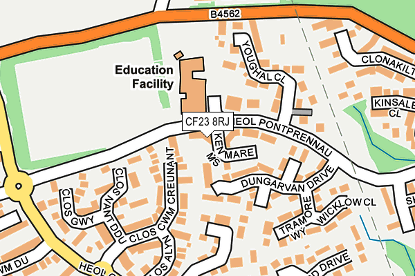 CF23 8RJ map - OS OpenMap – Local (Ordnance Survey)