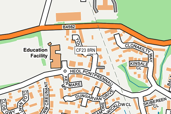 CF23 8RN map - OS OpenMap – Local (Ordnance Survey)