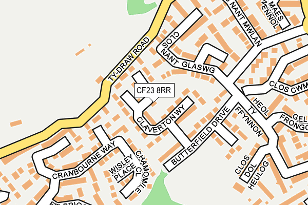 CF23 8RR map - OS OpenMap – Local (Ordnance Survey)