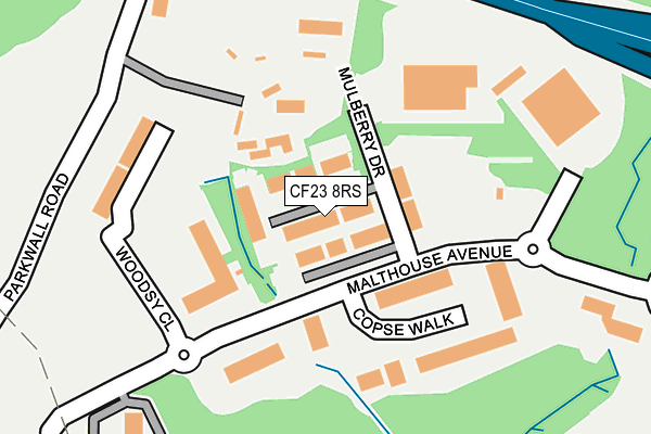 CF23 8RS map - OS OpenMap – Local (Ordnance Survey)
