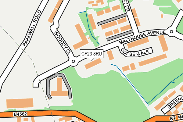 CF23 8RU map - OS OpenMap – Local (Ordnance Survey)