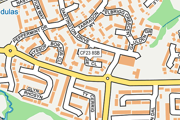 CF23 8SB map - OS OpenMap – Local (Ordnance Survey)