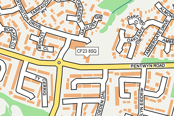 CF23 8SQ map - OS OpenMap – Local (Ordnance Survey)