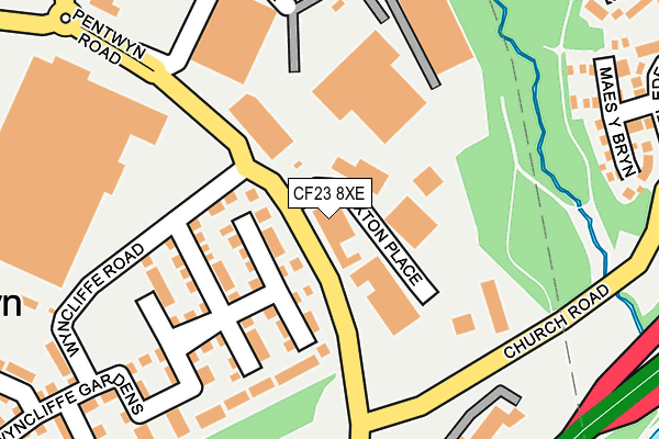 CF23 8XE map - OS OpenMap – Local (Ordnance Survey)