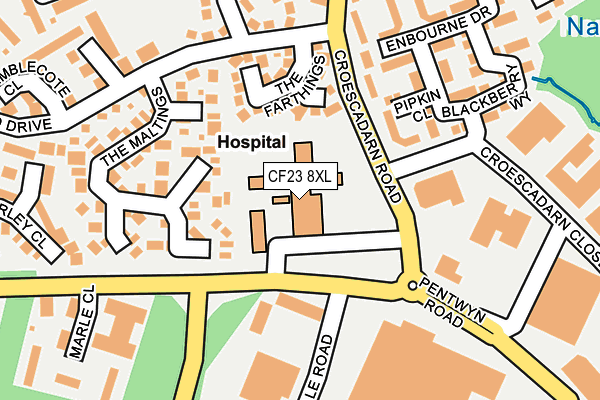 CF23 8XL map - OS OpenMap – Local (Ordnance Survey)