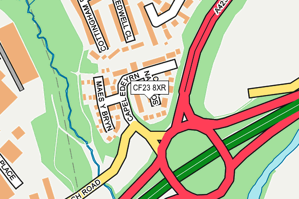 CF23 8XR map - OS OpenMap – Local (Ordnance Survey)