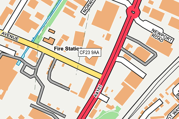 CF23 9AA map - OS OpenMap – Local (Ordnance Survey)