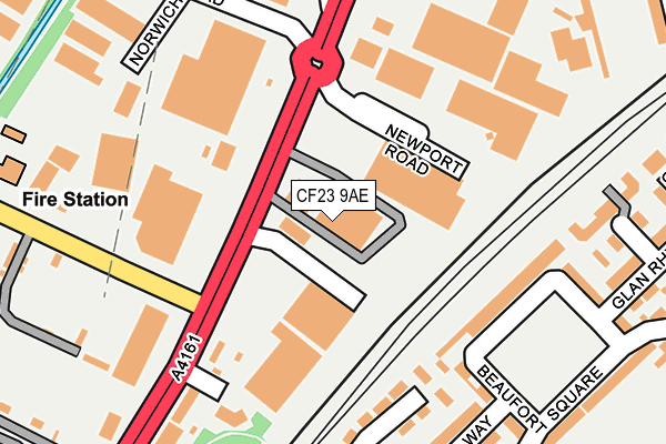 CF23 9AE map - OS OpenMap – Local (Ordnance Survey)