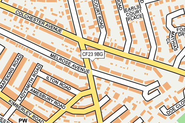 CF23 9BG map - OS OpenMap – Local (Ordnance Survey)
