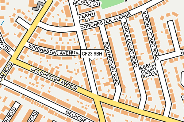CF23 9BH map - OS OpenMap – Local (Ordnance Survey)