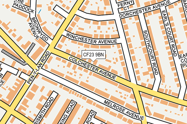CF23 9BN map - OS OpenMap – Local (Ordnance Survey)