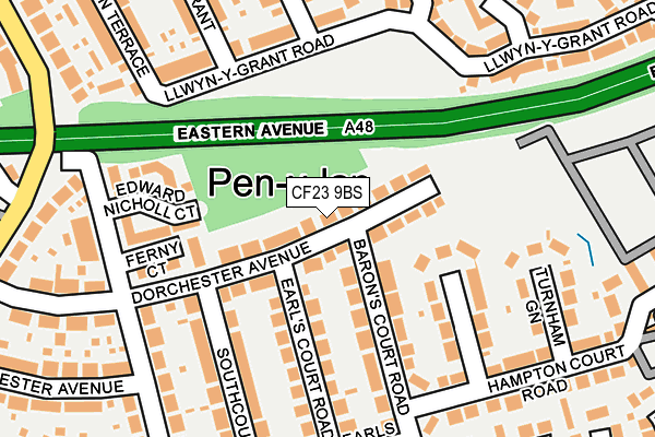 CF23 9BS map - OS OpenMap – Local (Ordnance Survey)