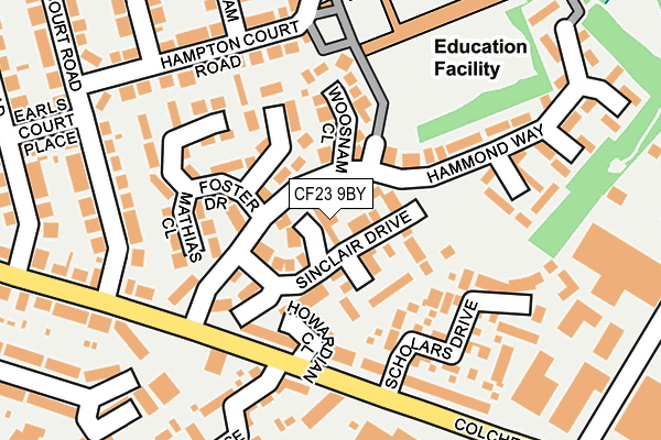 CF23 9BY map - OS OpenMap – Local (Ordnance Survey)