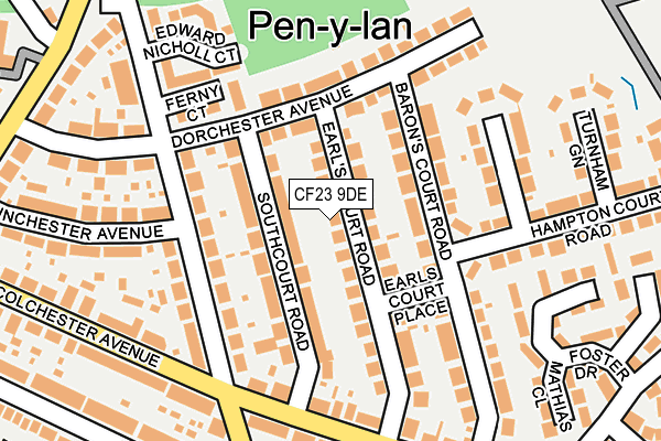 CF23 9DE map - OS OpenMap – Local (Ordnance Survey)