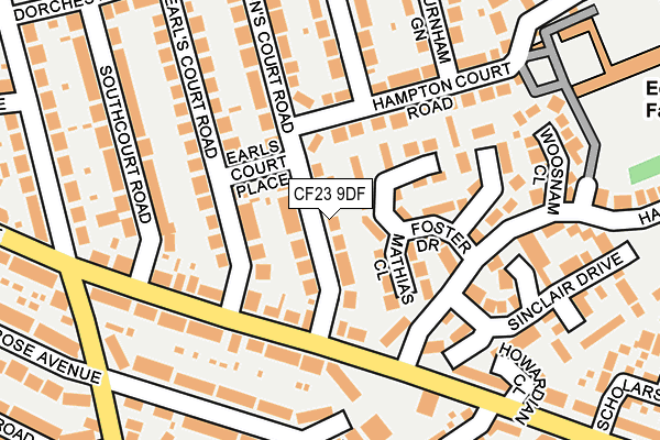 CF23 9DF map - OS OpenMap – Local (Ordnance Survey)