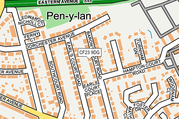 CF23 9DG map - OS OpenMap – Local (Ordnance Survey)