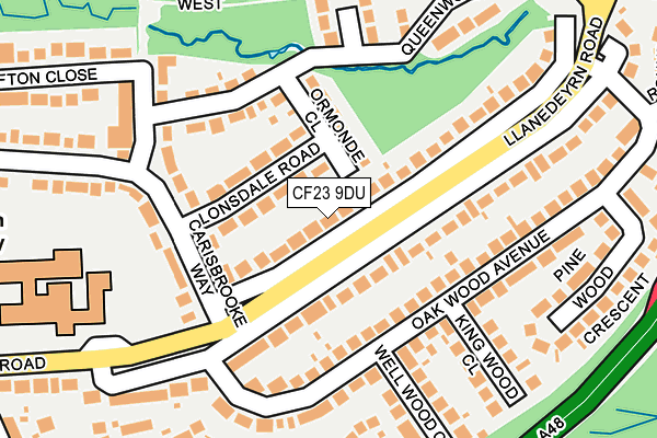 CF23 9DU map - OS OpenMap – Local (Ordnance Survey)