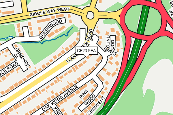 CF23 9EA map - OS OpenMap – Local (Ordnance Survey)