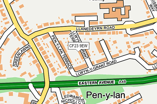 CF23 9EW map - OS OpenMap – Local (Ordnance Survey)