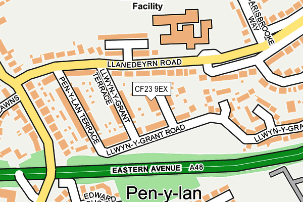 CF23 9EX map - OS OpenMap – Local (Ordnance Survey)