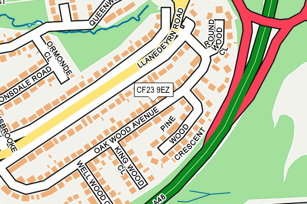 CF23 9EZ map - OS OpenMap – Local (Ordnance Survey)