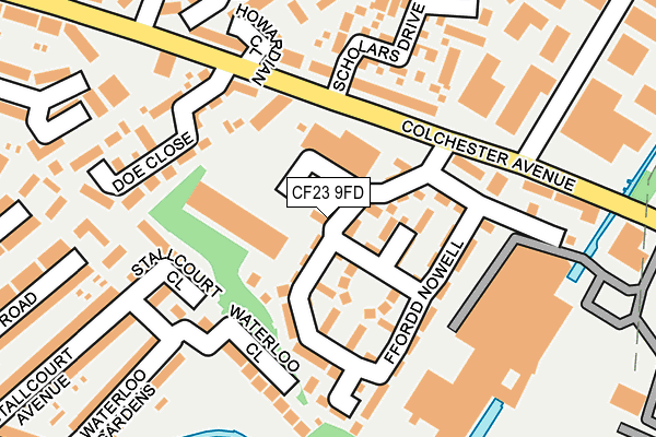 CF23 9FD map - OS OpenMap – Local (Ordnance Survey)